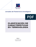 Clasficación de Características en Terminología Anna Estellés