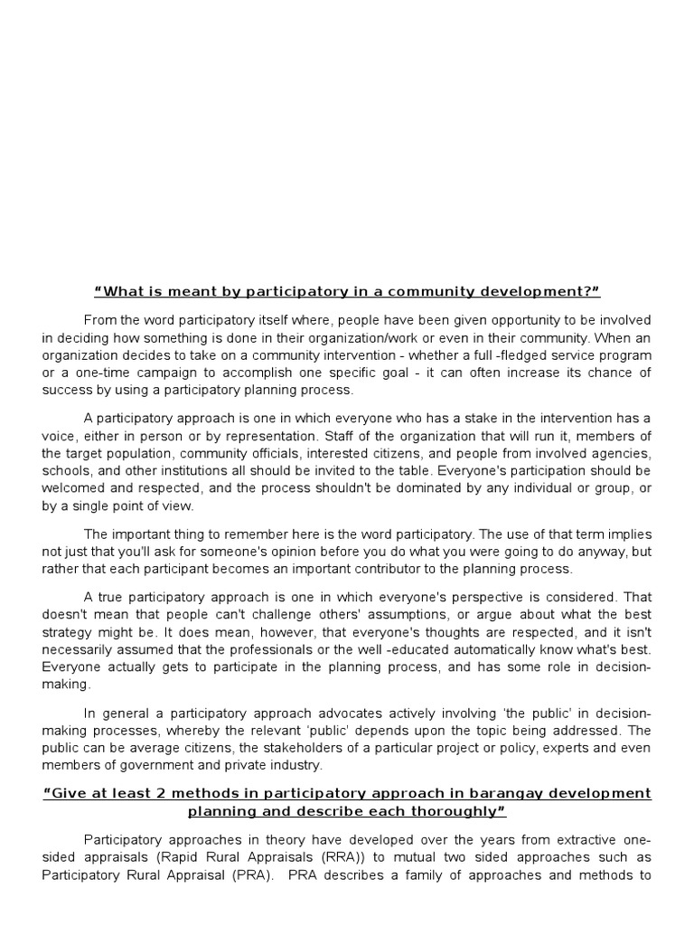 Community Development | PDF