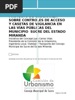Ordenanza Sobre Controles de Acceso Primera Discusión