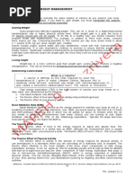 p.e. Lesson 3 Weight Management