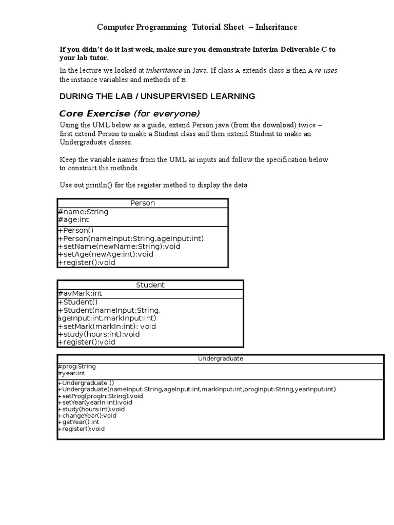 16 Inheritance Tutorial | PDF | Software Development | Object Oriented ...