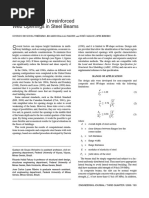 Design Aids For Unreinforced Web Openings in Steel and Composite Beams With W-Shapes PDF