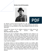 Winston Churchill Short Biography