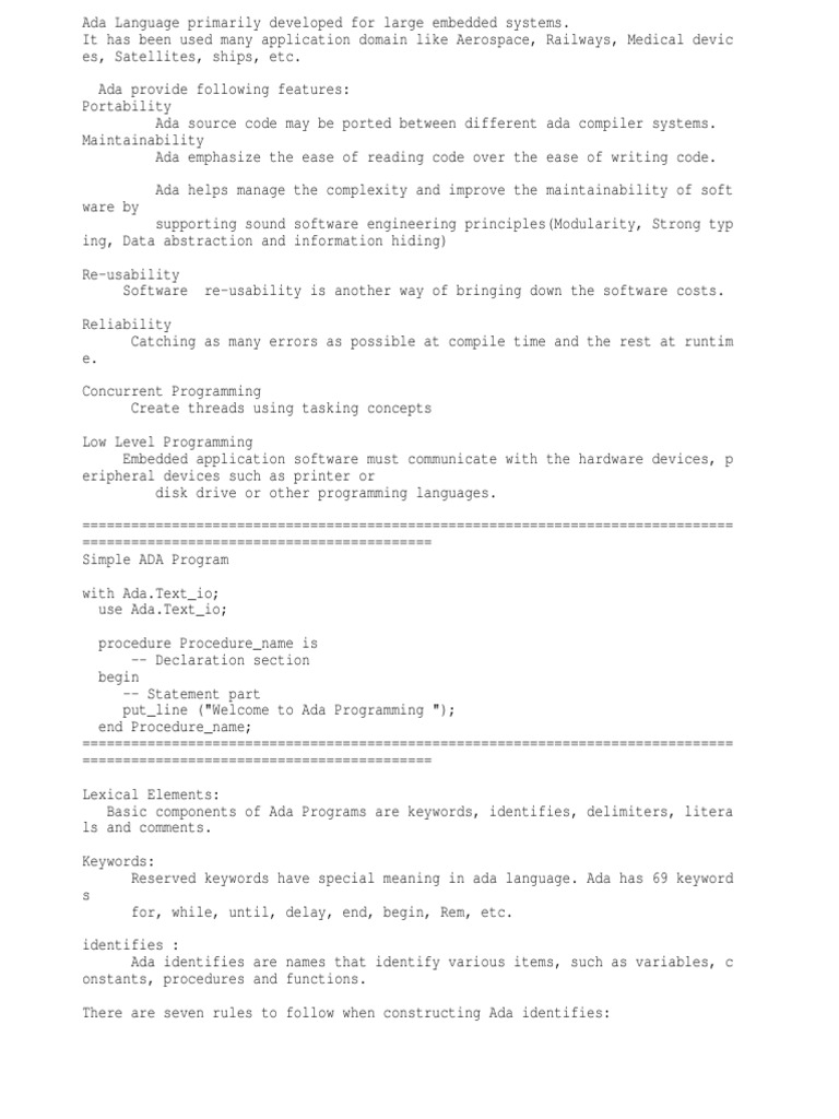 Ada Interview | PDF | Data Type | Subroutine