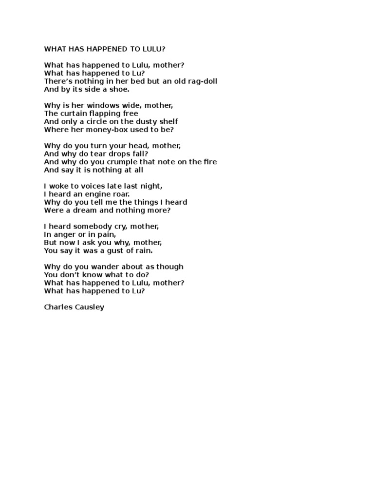 What Has Happened To Lulu | PDF