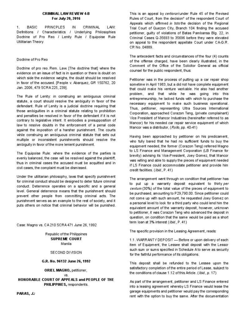 Xxx70 Moms Vibeo - Crimrev Art. 1-6 Cases | PDF | Certiorari | Lease