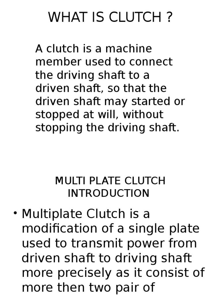 What Is Clutch PDF