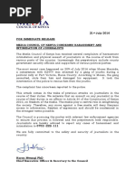 Download MCK Condemns harassment of Journalists by James Ratemo SN318923669 doc pdf