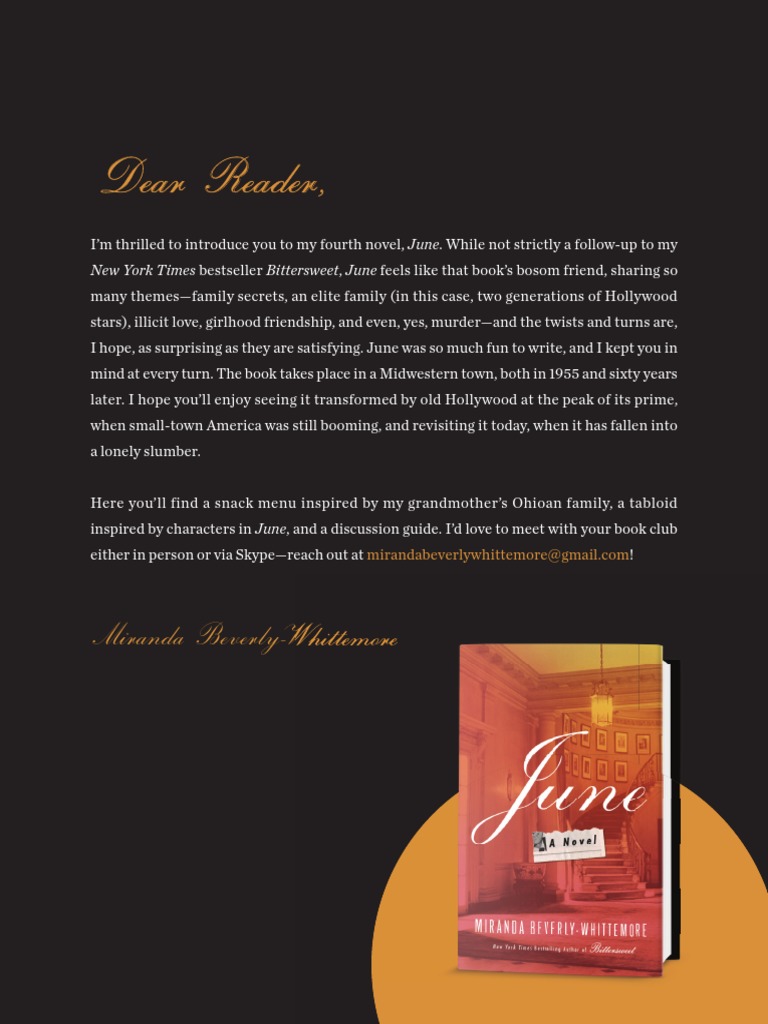 June: A Novel of Love and Secrets | PDF | Mustard (Condiment) | Popcorn