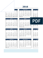 2016-Yearly Calendar in Excel Template-PT