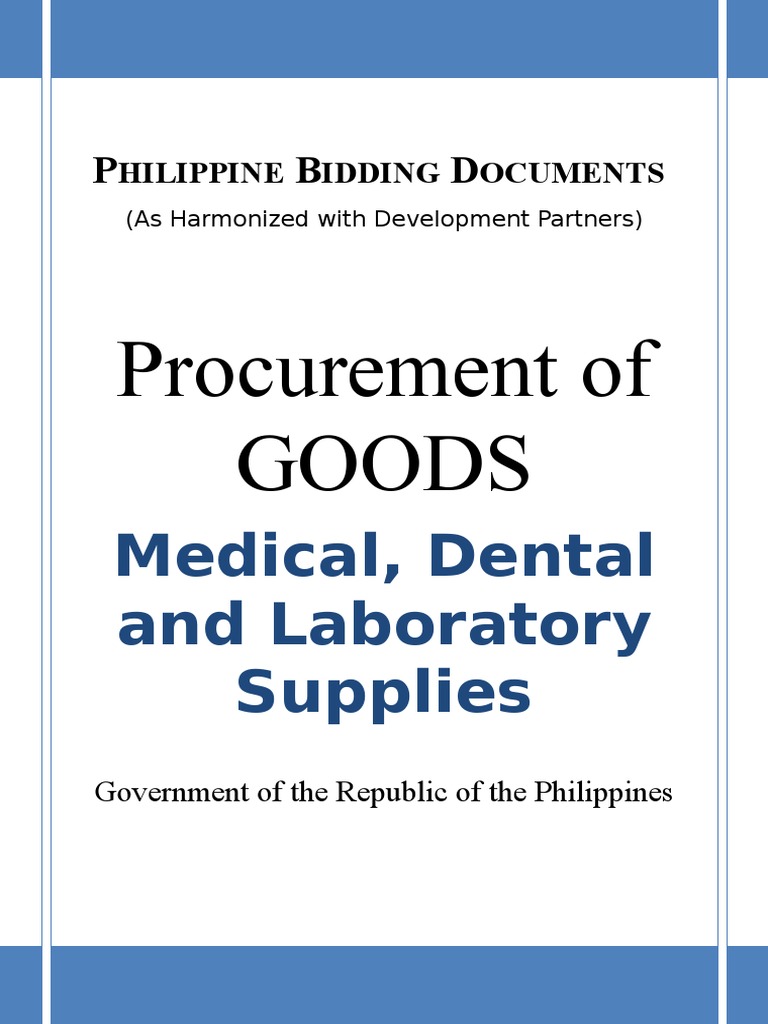 BID Docs Medical Supplies Joint Venture Economies