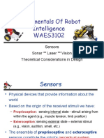 Fundamentals of Robot Intelligence WAES3102: Sensors Sonar Laser Vision Theoretical Considerations in Design