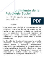 Lectura 2 - Surgimiento de La Psicología Social