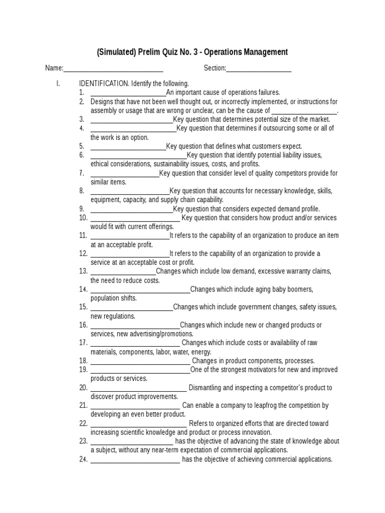 Operations management quizlet picture