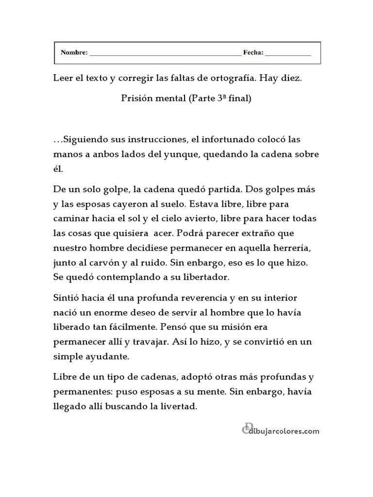 Textos cortos para corregir ortografía | PDF