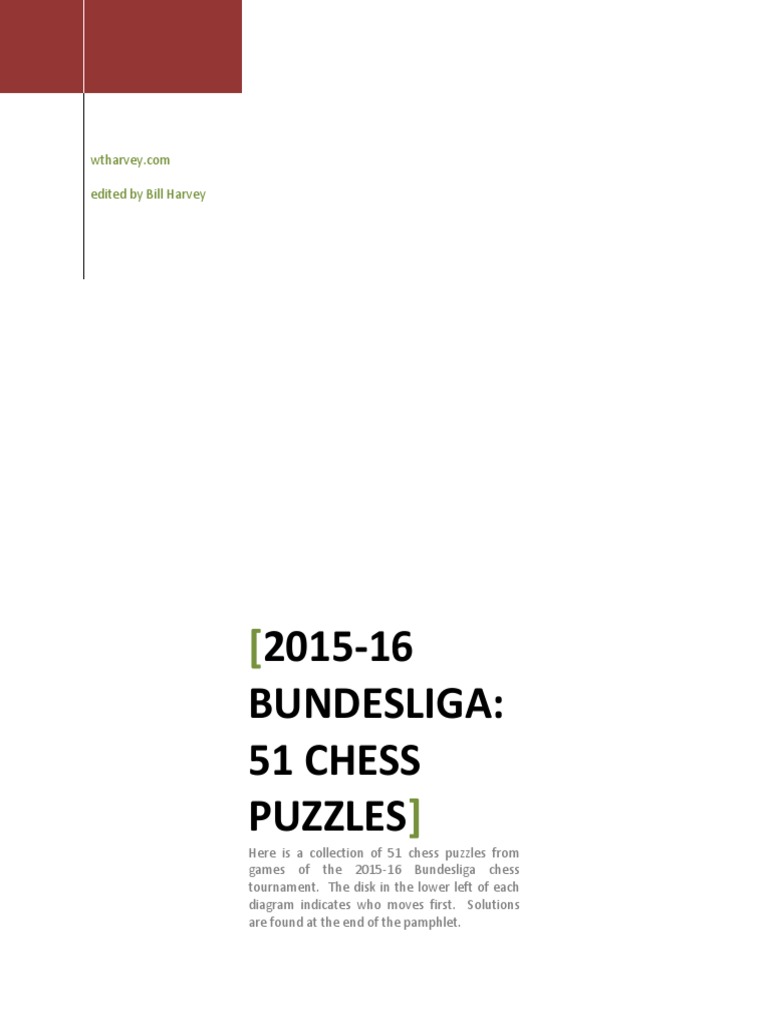 51 Chess Puzzles from Bundesliga 2015-16 | PDF | Chess People | Chess ...