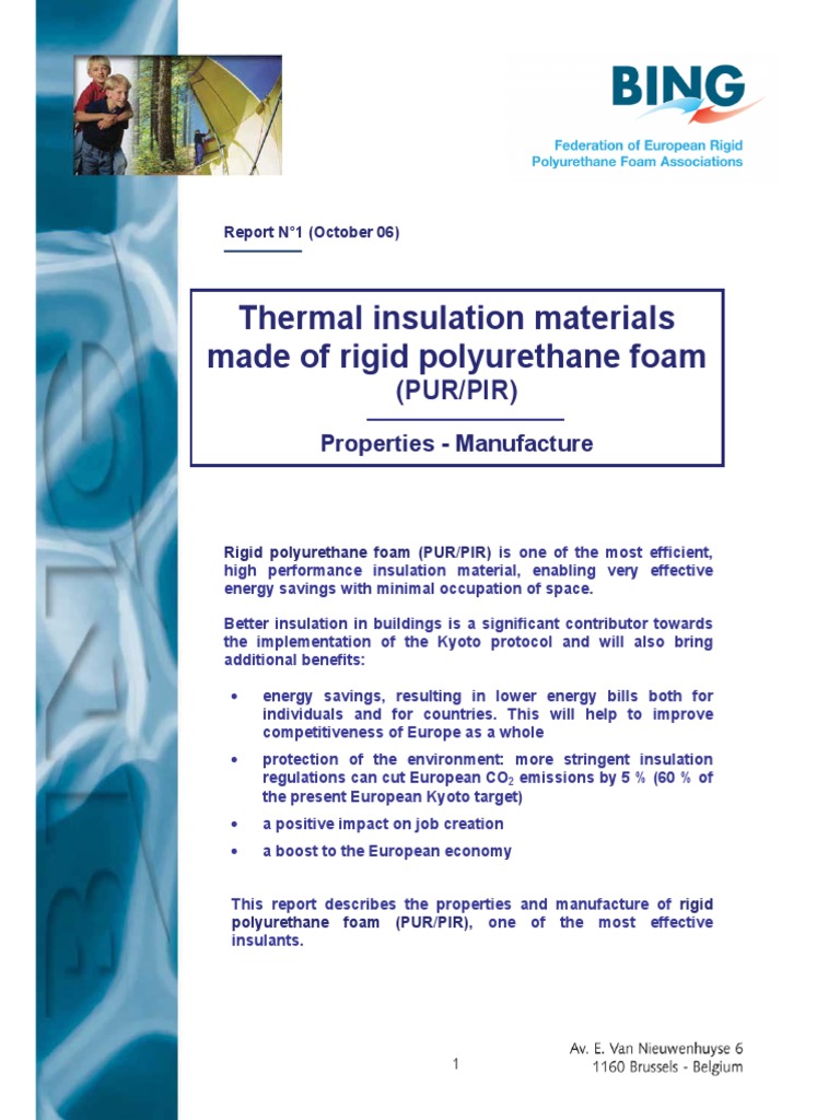 Thermal Insulation Materials Made of Rigid Polyurethane Foam | PDF ...