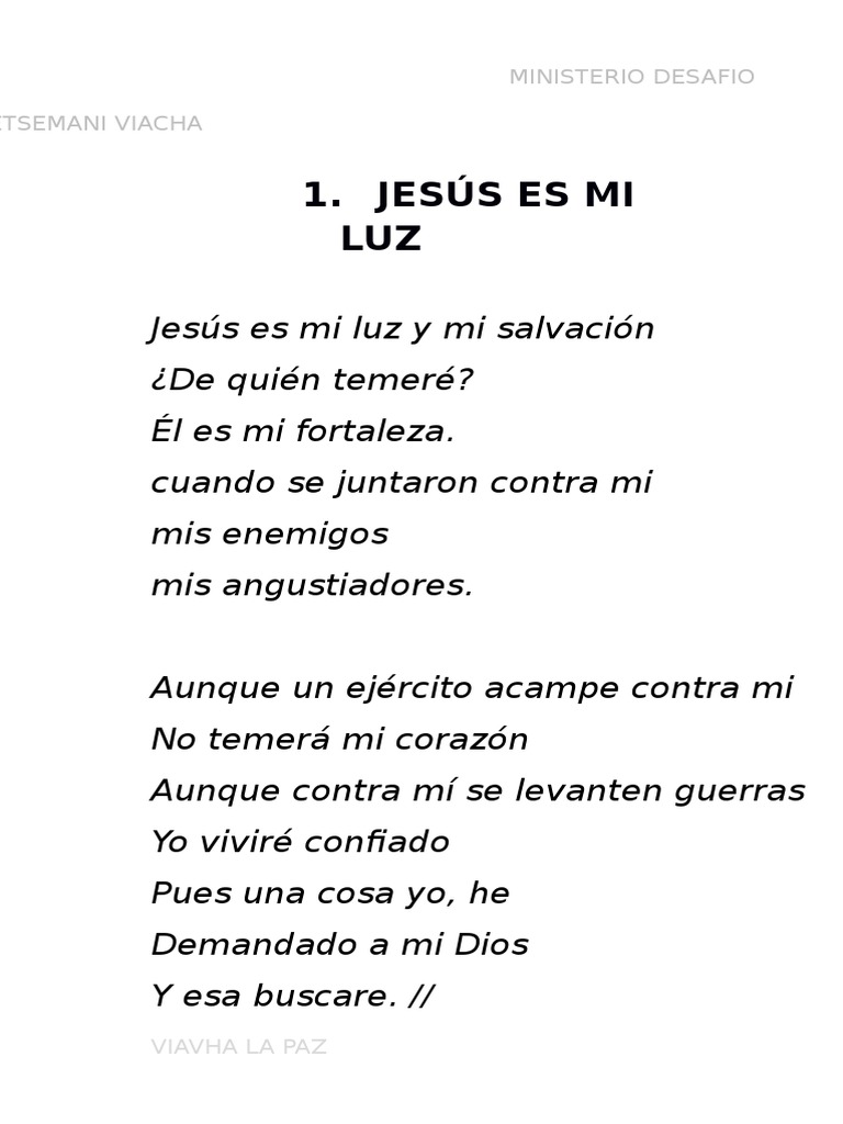 IMPRIMIR ALABANZAS Cristo (título) Amor