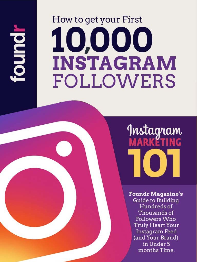 How To Get Your First 10,000 Instagram Followers Ebook | PDF ...