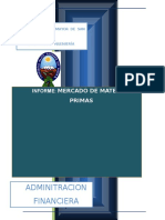 Informe Materia Prima