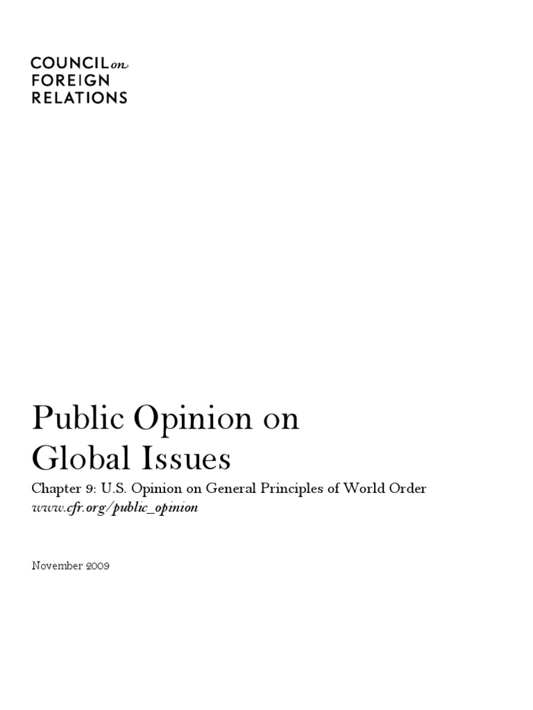 Global World Order Council Foreign Relations | PDF | United Nations ...