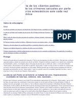 La Vida Poco Santa de Los Santos Padres. La Dimensión de Los Crímenes Sexuales.