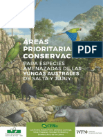 Areas Prioritarias de Conservacion Especies de Las Yungas de Salta y Jujuy