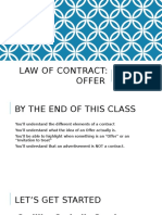 3) Law of Contract-Offer