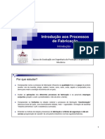 Introdução aos Processos de Fabricação