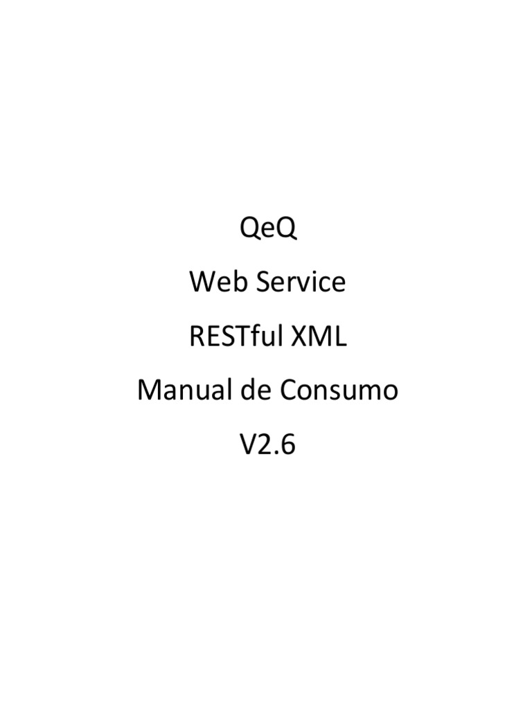 QeQ WS Manual Consumo | PDF | Servicio web | Transferencia de estado ...