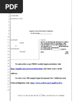 Sample Motion To Compel Satisfaction of Judgment in California