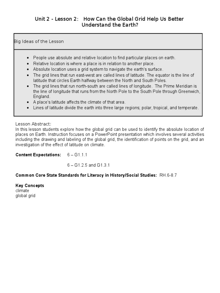 Understanding Earth's Global Grid System | PDF | Social Science ...
