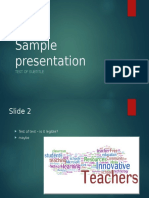 Sample Presentation: Test of Subtitle