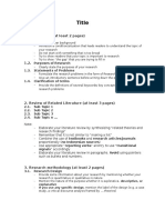 Research Proposal Format