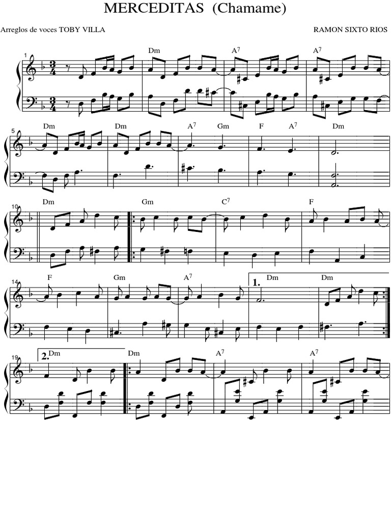 Acordes y Letra de Merceditas | PDF