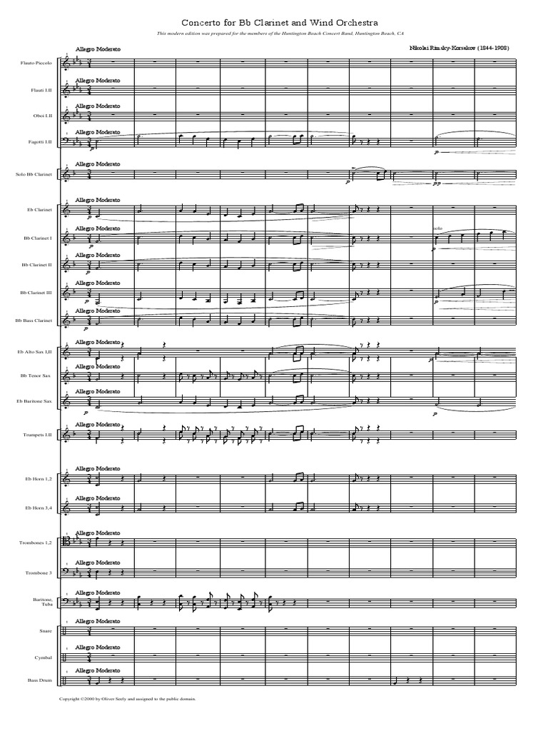 Concert Band Rimsky Korsakov Concerto For BB and Band Full