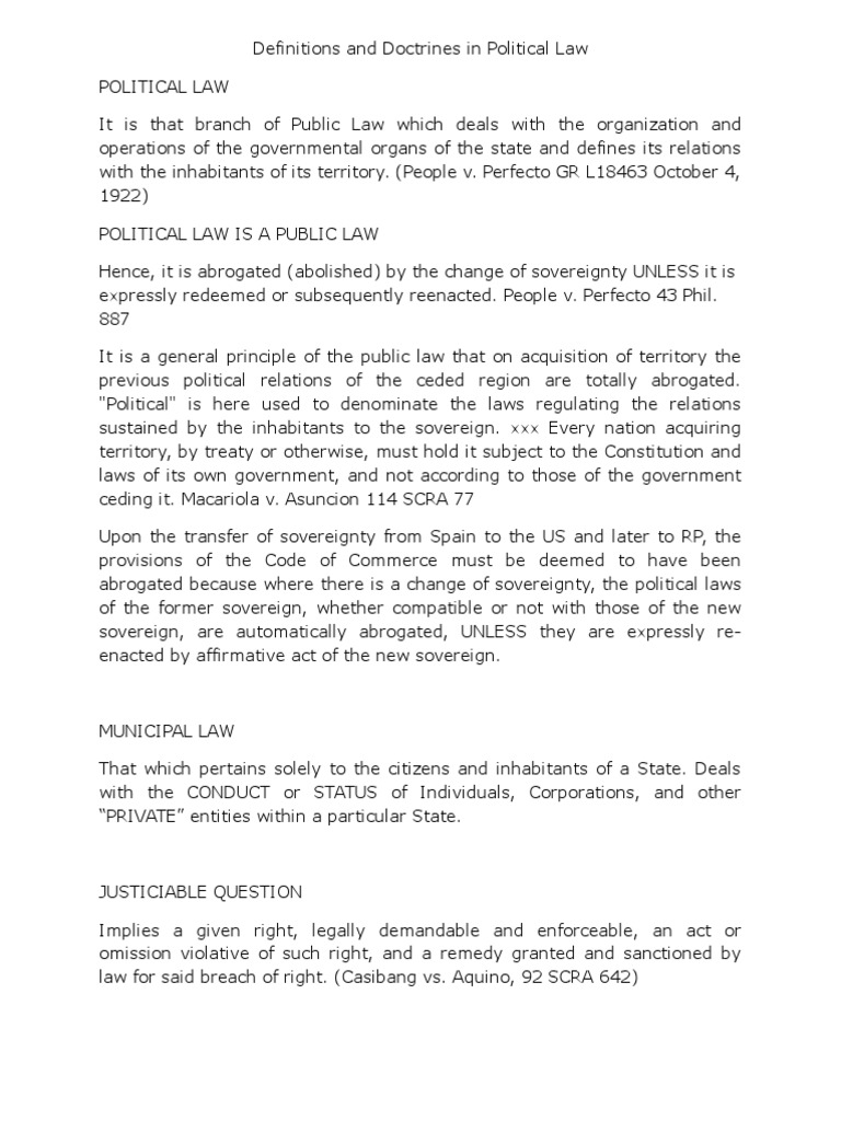 Definitions and Doctrines in Political Law.docx United States