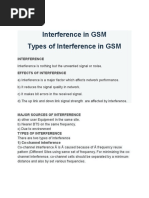 Types of Interference in GSM