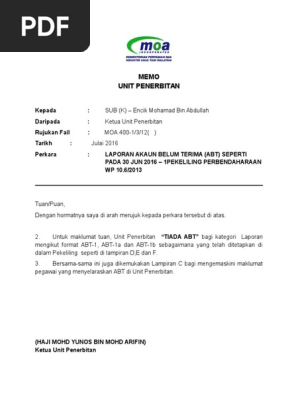 Format Memo Terbaru Pdf