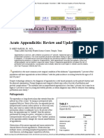 Acute Appendicitis - Review and Update - November 1, 1999 - American Academy of Family Physicians