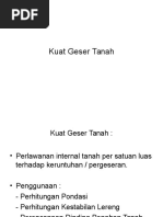 Kuat Geser Tanah