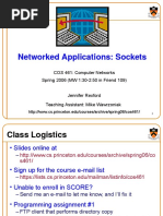 Networked Applications: Sockets: COS 461: Computer Networks Spring 2006 (MW 1:30-2:50 in Friend 109)