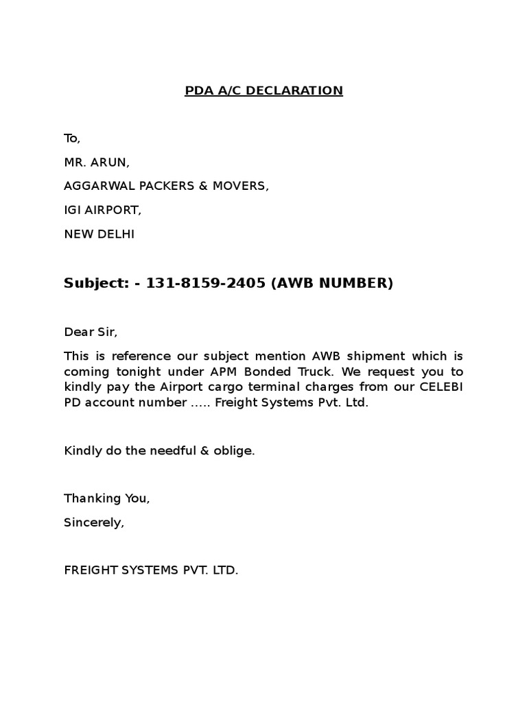 PDA Account Charges Notification | PDF | Business