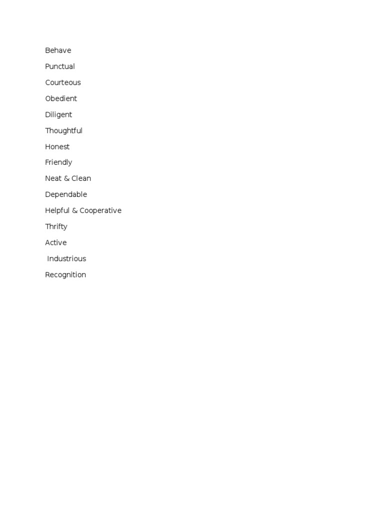 Character Traits | PDF