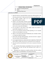 Equipment Type Equipment Code Location Operation Procedure