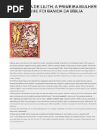 A História de Lilith - A Primeira Mulher de Adão Que Foi Banida Da Bíblia
