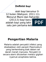 Definisi Bayi dan Pengertian Malaria <40