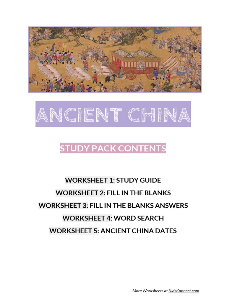 Worksheets Ancient China Worksheets ancient china study guide history of han chinese