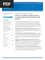 Robust, Cost-effective Applications Key to Unlocking Blockchain's Potential Credit Benefits