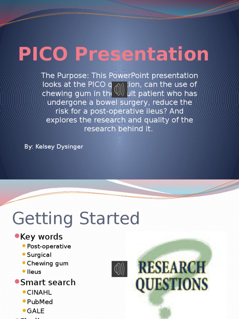 pico presentation | Systematic Review | Nursing | Free 30-day Trial ...